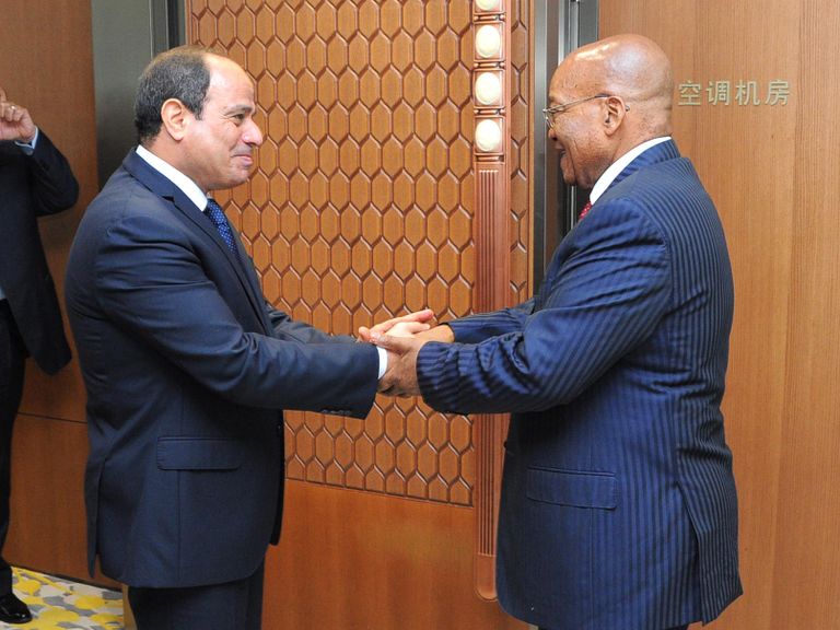 السيسي يلتقي رئيس جنوب إفريقيا