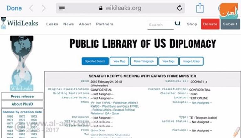 تسريبات ويكيليكس تفضح المستور في دبلوماسية قطر