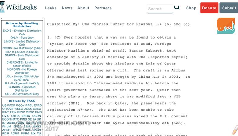تسريبات ويكيليكس تفضح المستور في دبلوماسية قطر