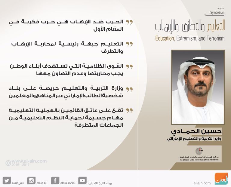 حسين إبراهيم الحمادي وزير التربية والتعليم  بدولة الإمارات