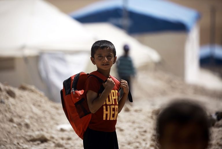 أطفال الرقة في المدارس - أ. ف. ب