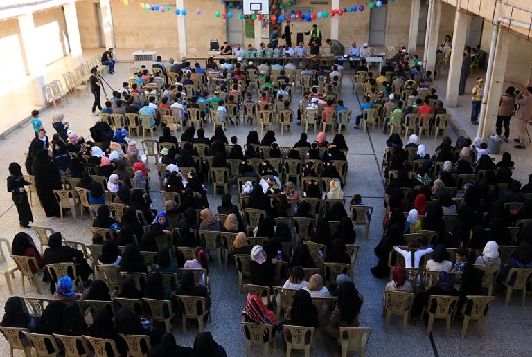 أطفال الرقة في المدارس - أ. ف. ب