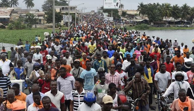 مظاهرات ضد الرئيس جناسينجبي في توجو - أ. ف. ب 