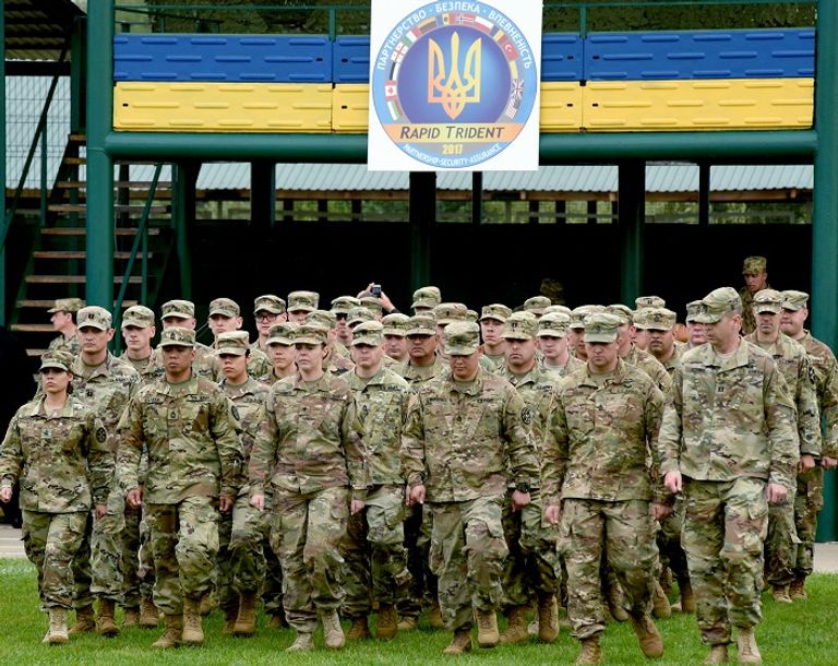 مناورات أمريكا والناتو في أوكرانيا - أ. ف. ب