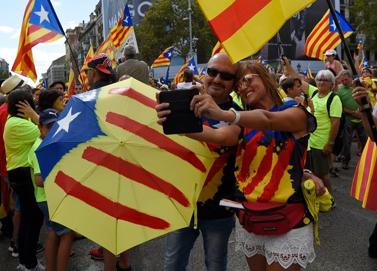 مظاهرات كتالونية للمطالبة بالاستقلال - أ. ف. ب