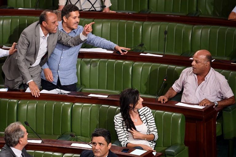 رئيس الحكومة التونسية يوسف الشاهد بالبرلمان - أ. ف. ب