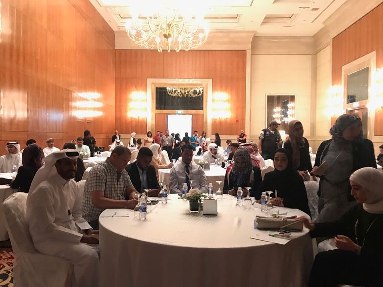 الوفد الإماراتي المشارك في الملتقى الإعلامي الشبابي بالكويت