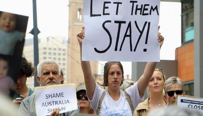 مظاهرة تضامنا مع اللاجئين في أستراليا-أرشيفية