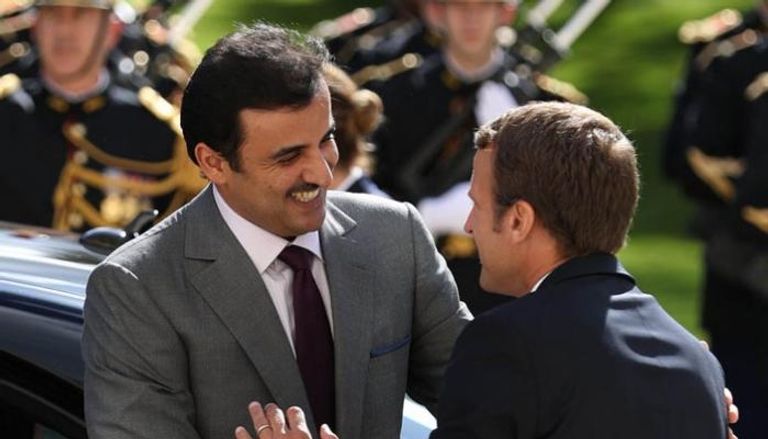 الرئيس الفرنسي يستقبل أمير قطر