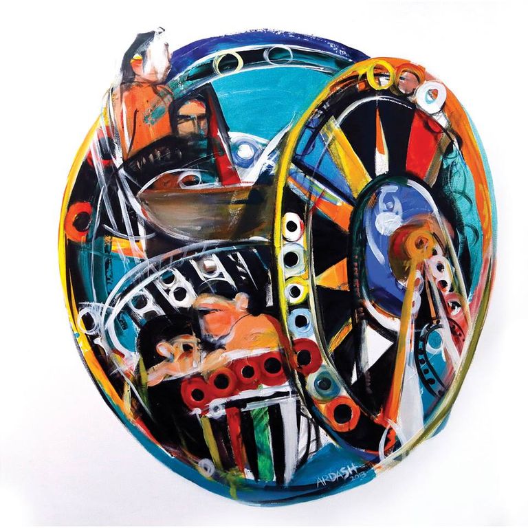 من لوحات معرض "مفترق الطرق"