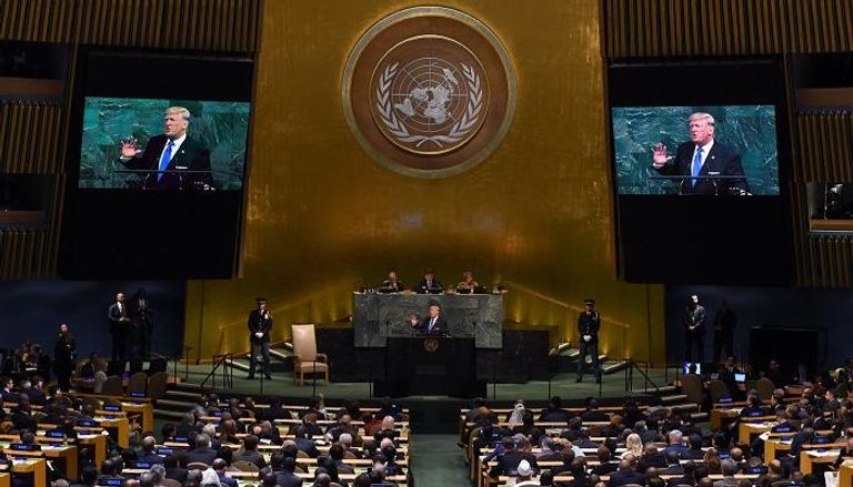 الرئيس الأمريكي ترامب يلقي كلمته أمام الأمم المتحدة