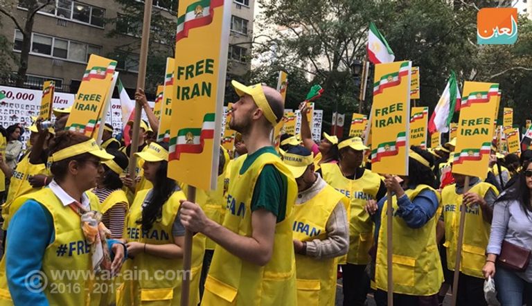 آلاف المتظاهرين ينددون بجرائم النظام الإيراني في نيويورك