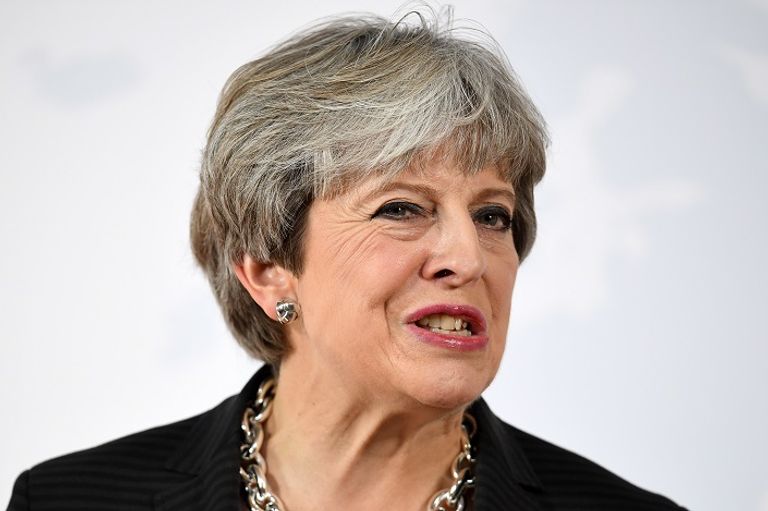 تيريزا ماي خلال خطابها فى فلورنسا - أ. ف. ب