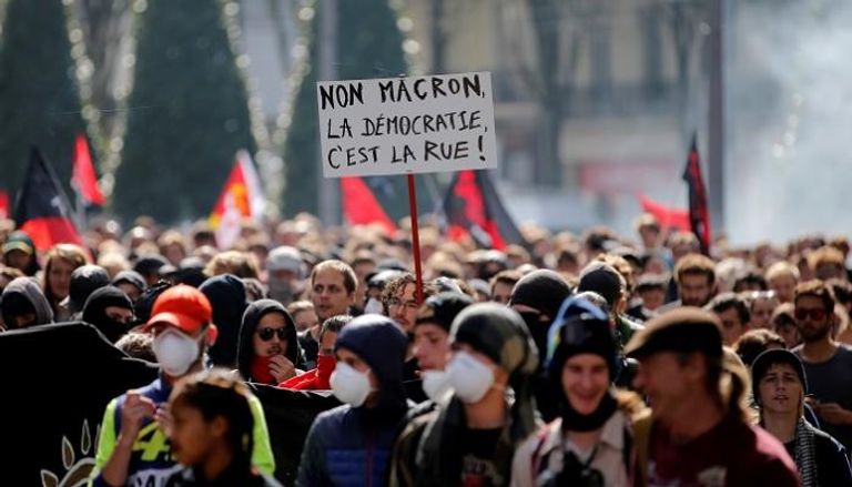 مظاهرات فرنسية احتجاجا على إصلاحات قوانين العمل - رويترز