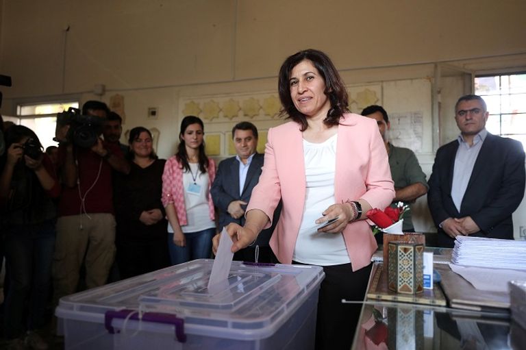 أكراد سوريا خلال الإدلاء بأصواتهم - رويترز