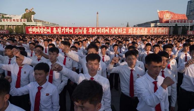 مظاهرات تأييد لزعيم كوريا الشمالية - أ. ف. ب
