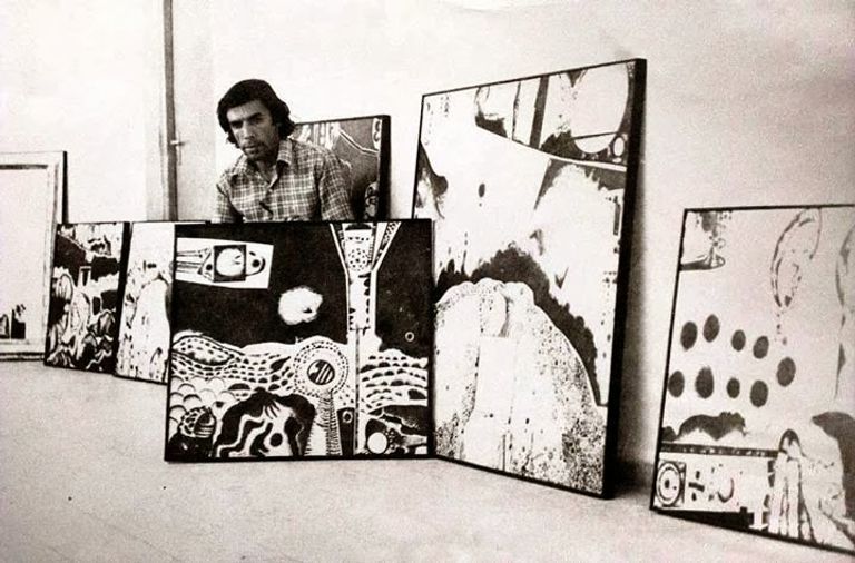 لوحة تشكيلية تجسد رواية