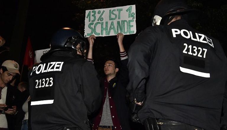 تظاهرات في ألمانيا - الفرنسية
