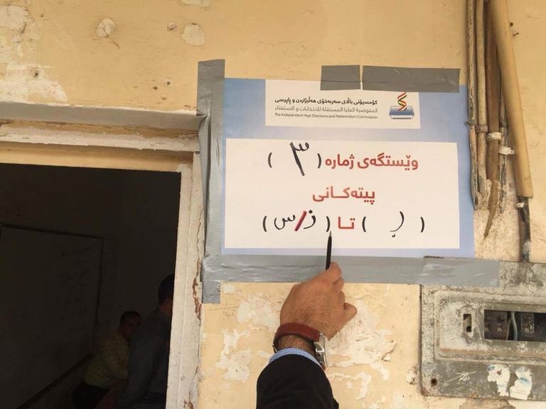 فتح مراكز الاقتراع في كردستان للتصويت على استفتاء الانفصال