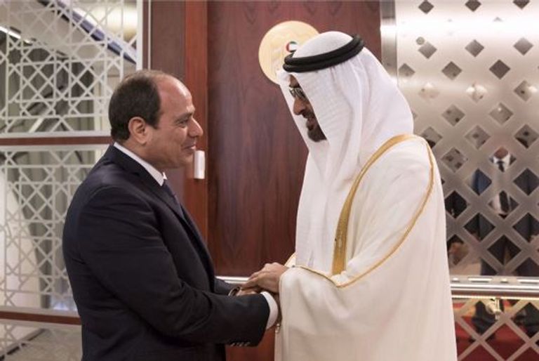 محمد بن زايد يستقبل السيسي