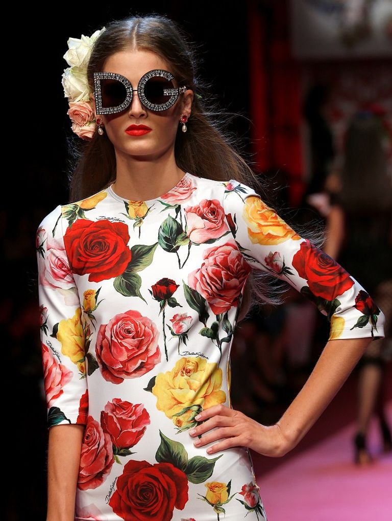 نظارة شمسية من عرض أزياء دولتشي آند جابانا في ميلانو