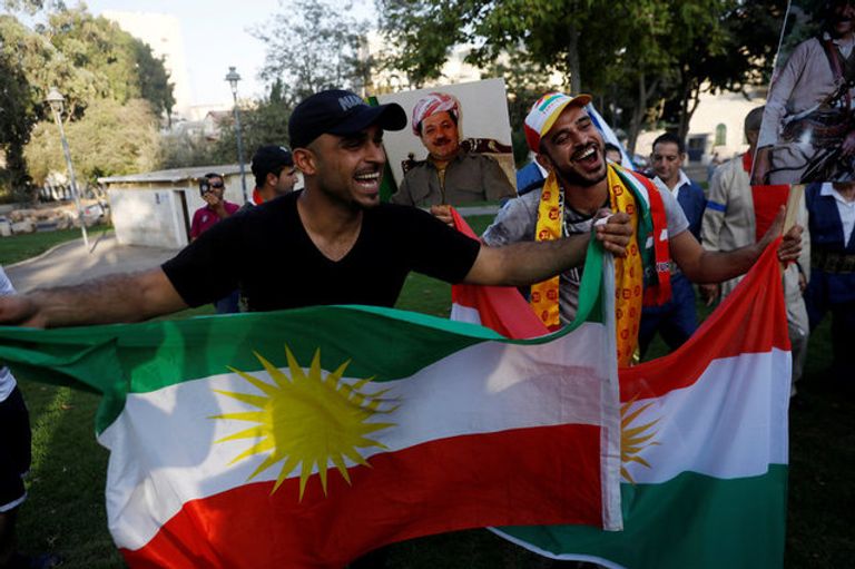 إسرائيليون يتظاهرون تأييدا لاستفتاء كردستان