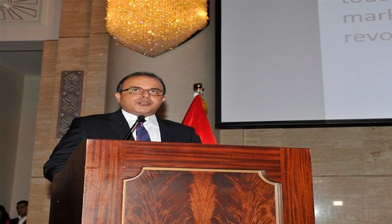 السفير وائل السيد محمد جاد سفير جمهورية مصر العربية لدى دولة الإمارات الشيخ محمد بن زايد آل نهيان والرئيس المصري عبد الفتاح السيسي