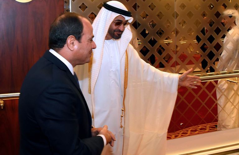 الشيخ محمد بن زايد آل نهيان والرئيس المصري عبد الفتاح السيسي