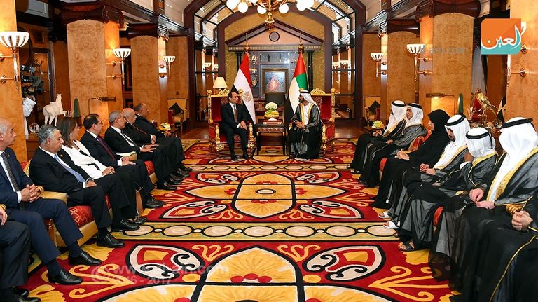 الشيخ محمد بن راشد آل مكتوم والرئيس المصري عبدالفتاح السيسي