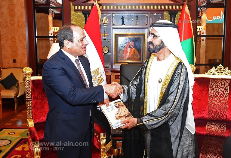 الشيخ محمد بن راشد آل مكتوم والرئيس المصري عبدالفتاح السيسي
