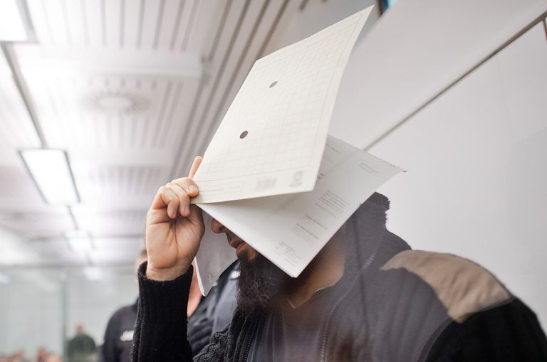 أبو ولاء الداعشي خلال المحاكمة