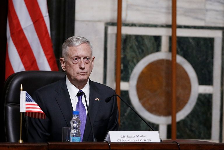 جيم ماتيس خلال زيارته للهند