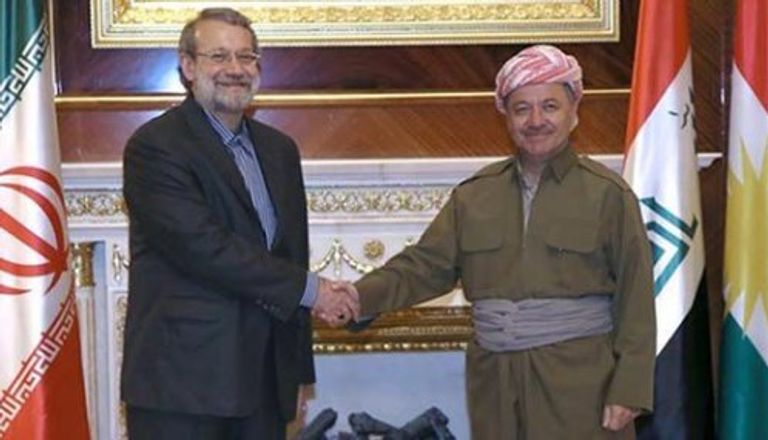 مسعود برزاني في لقاء مع مرشد إيران علي خامنئي