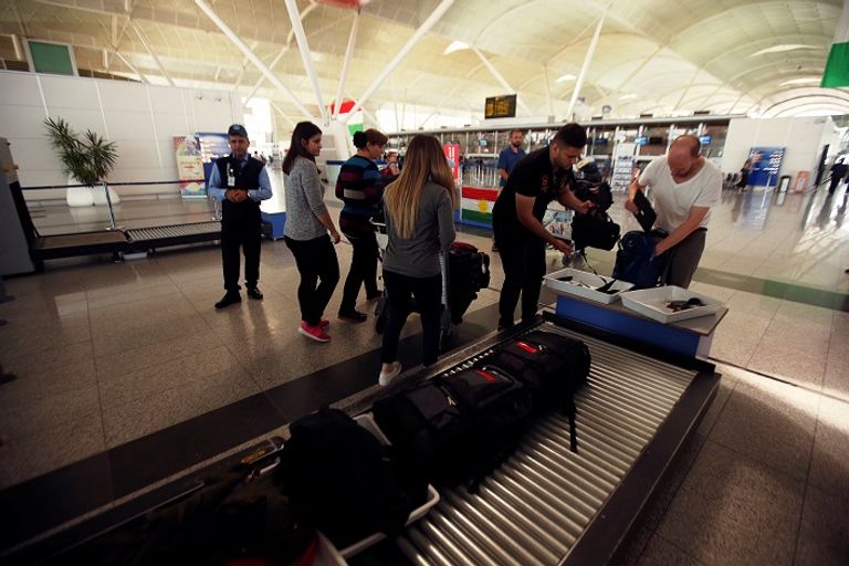 مطار أربيل بعد الحظر- رويترز