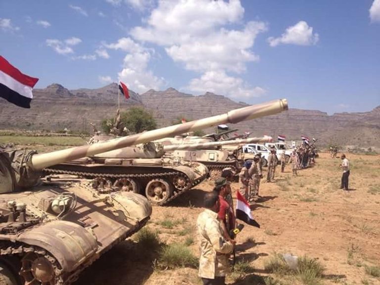 مدرعات الجيش الوطني اليمني بالجوف