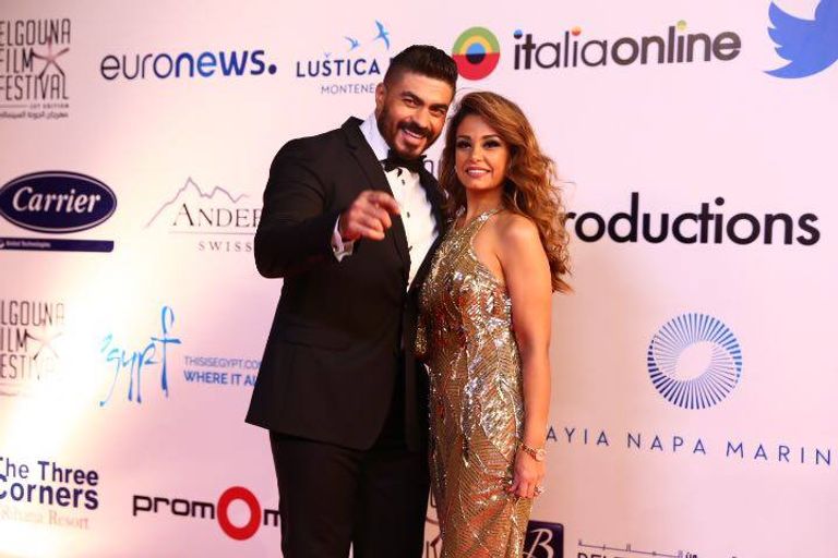 يسرا خلال الحفل 