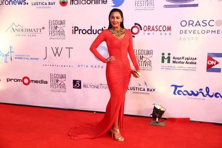 يسرا خلال الحفل 