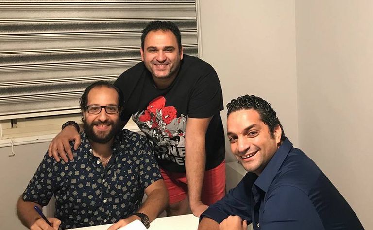 الساخران أكرم حسني وأحمد أمين