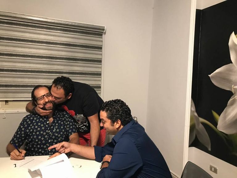 الساخران أكرم حسني وأحمد أمين