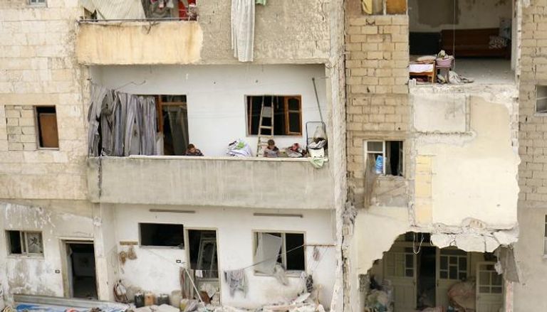 آثار الدمار في أحد أحياء محافظة إدلب - أرشيفية
