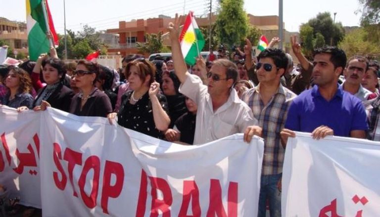 متظاهرون أكراد ضد إيران (أرشيفية)