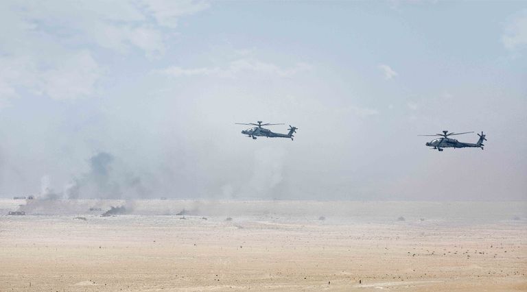 قادة عسكريون إماراتيون وأمريكيون يتابعون التدريبات