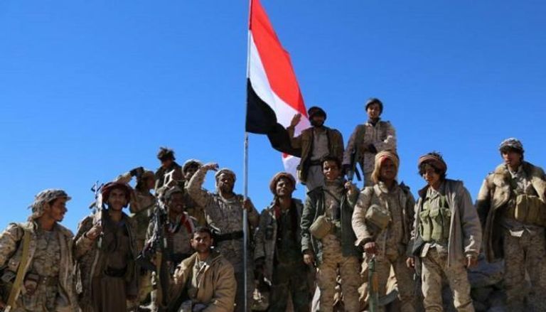 عناصر الجيش اليمني بعد تحرير موقع استراتيجي - أرشيفية