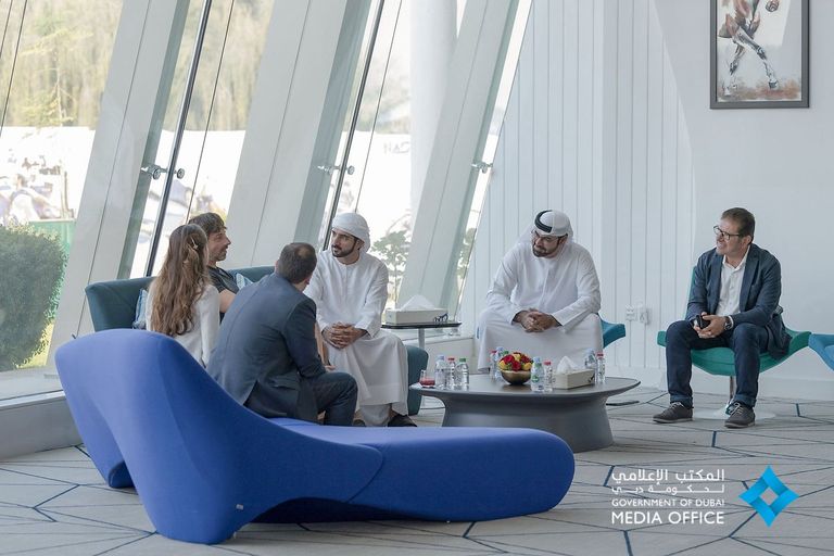 حمدان بن محمد يلتقي الشريك المؤسس لجوجل سيرجي برين