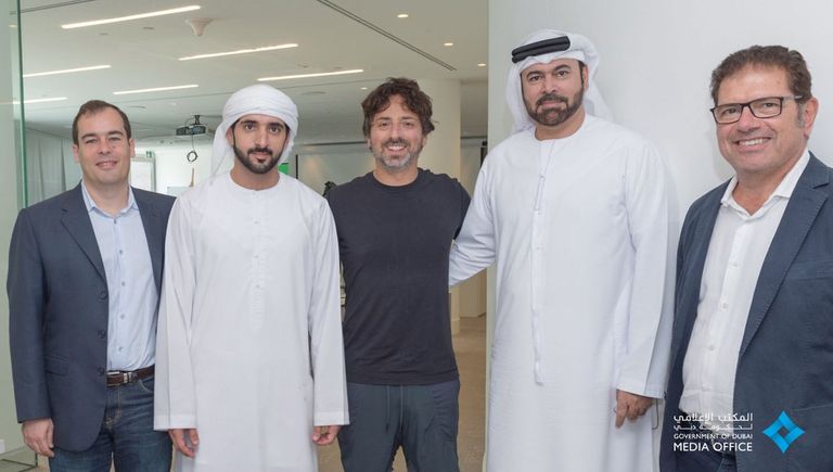 حمدان بن محمد يلتقي الشريك المؤسس لجوجل سيرجي برين