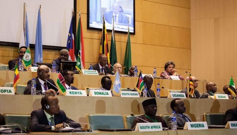 صورة من اجتماعات "إيجاد" لحل الأزمة في جنوب السودان - أ. ف. ب سلفا كير رئيس جنوب السودان - أرشيفية