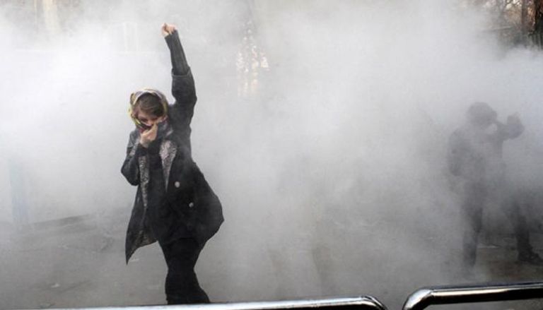 أحد مظاهر الاحتجاجات ضد الحكومة في إيران