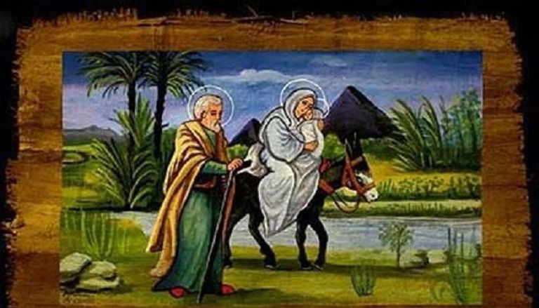 لوحة تصور مسار العائلة المقدسة في مصر
