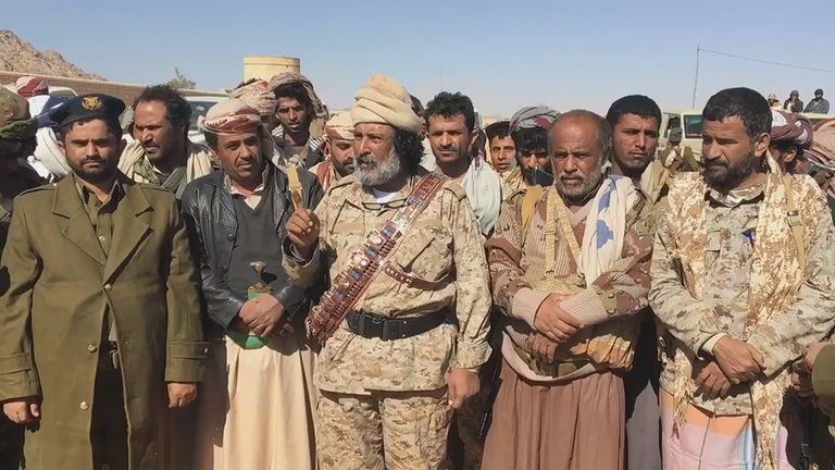 طلائع القوات الأمنية بالجوف جانب من القوات الأمنية في الجوف