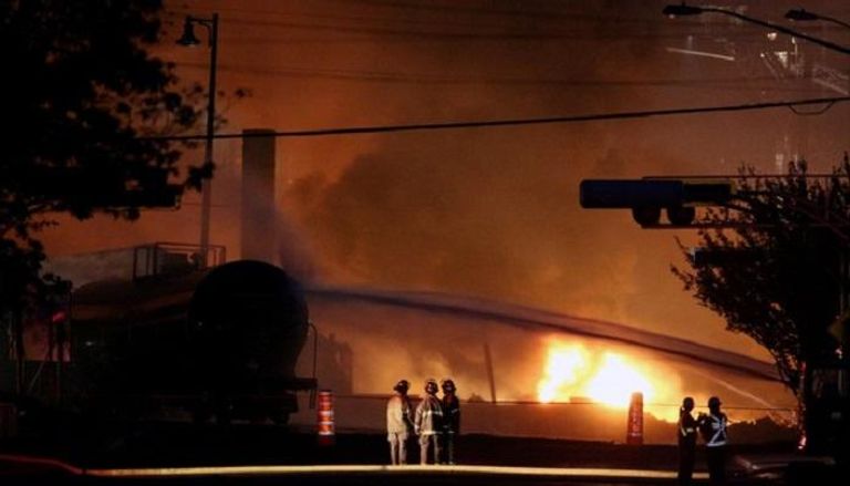 حريق في قطار نفط - رويترز